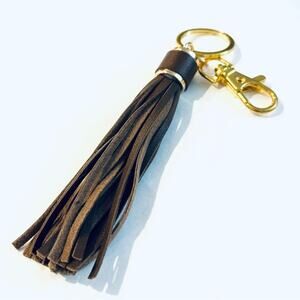 Brown Tassel Purse Backpack Charm
